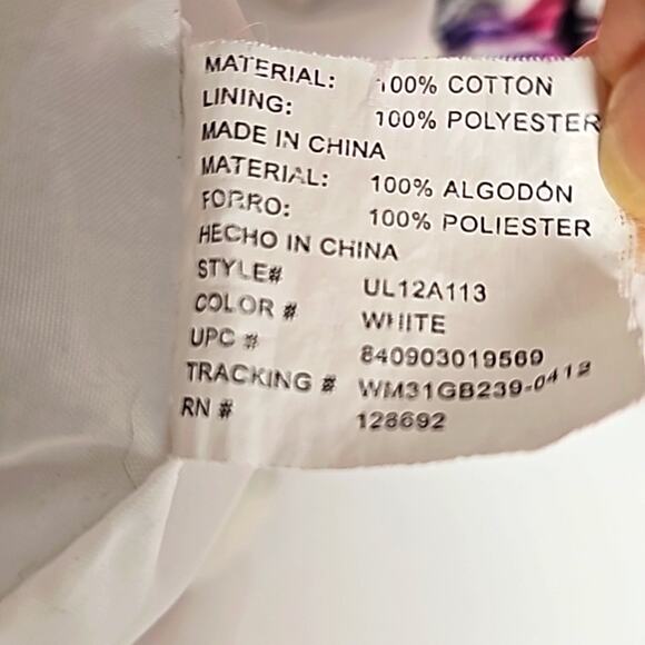 Womens White w/ Black and Multi Color Butterflies Tote Sac Shopping Shoulder Bag - Picture 8 of 8